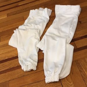White Baseball Pants (2) Russell Athletic YXL